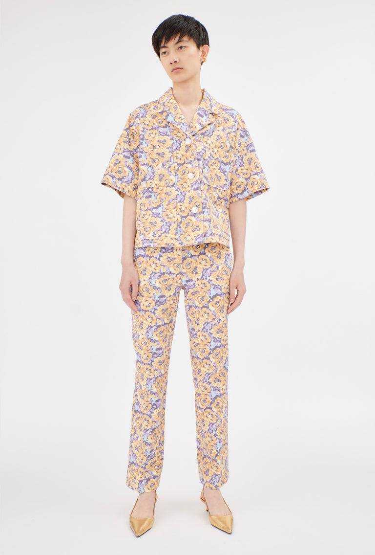 Odeeh Anemones Cotton Gabardine Hose, Lilac Blitzangebot