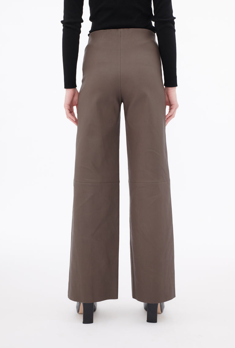 Odeeh Nappa Stretch Lederhose, Olive-brown Saisonale Angebote