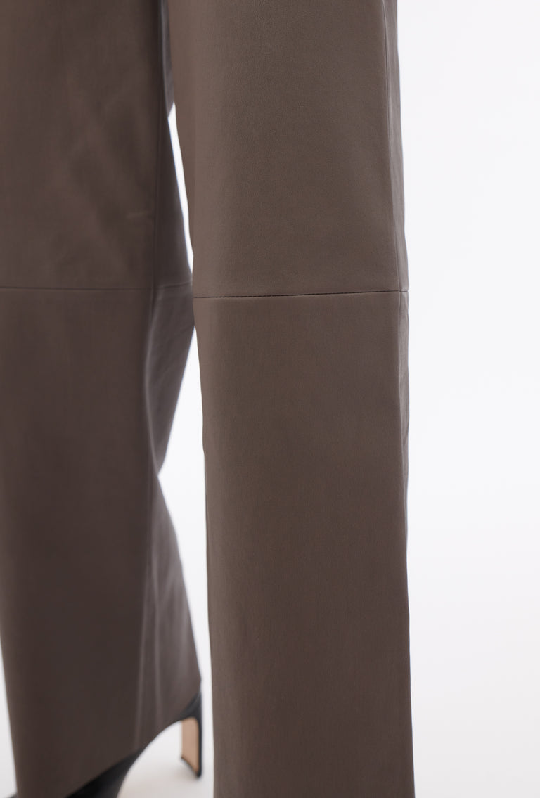 Odeeh Nappa Stretch Lederhose, Olive-brown Saisonale Angebote