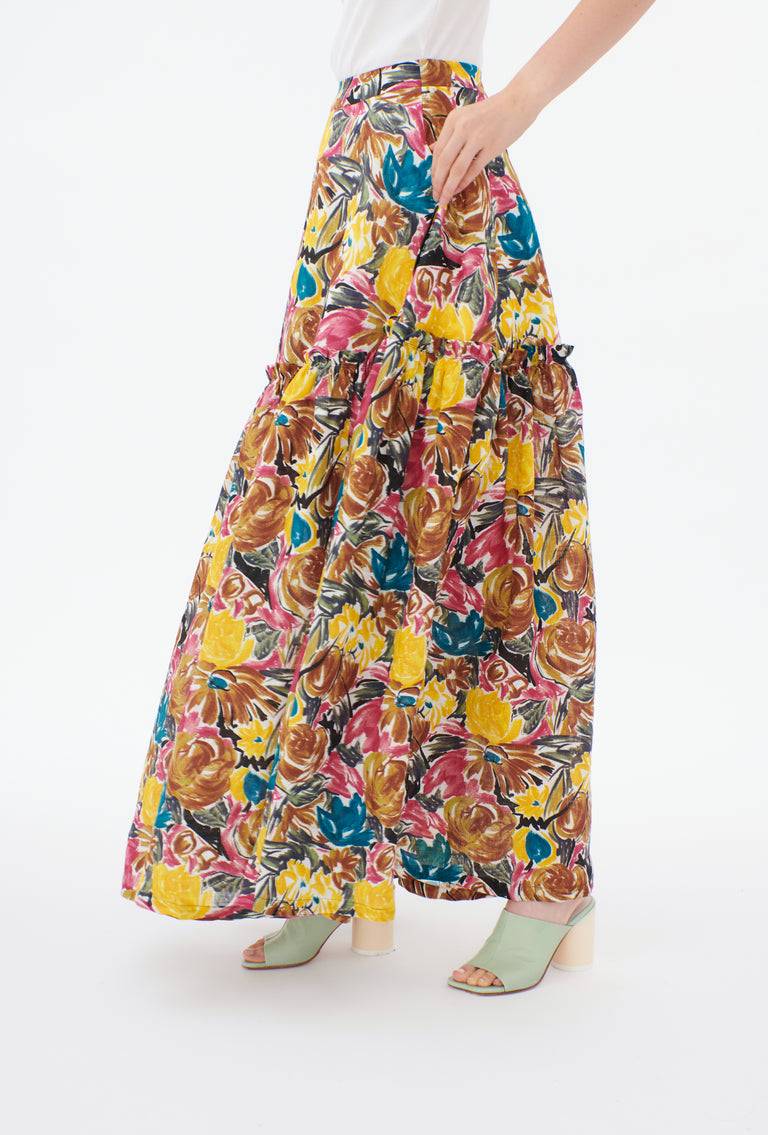 Odeeh Brush-Stroke Peonies Rock, Tobacco Super Sparpreis