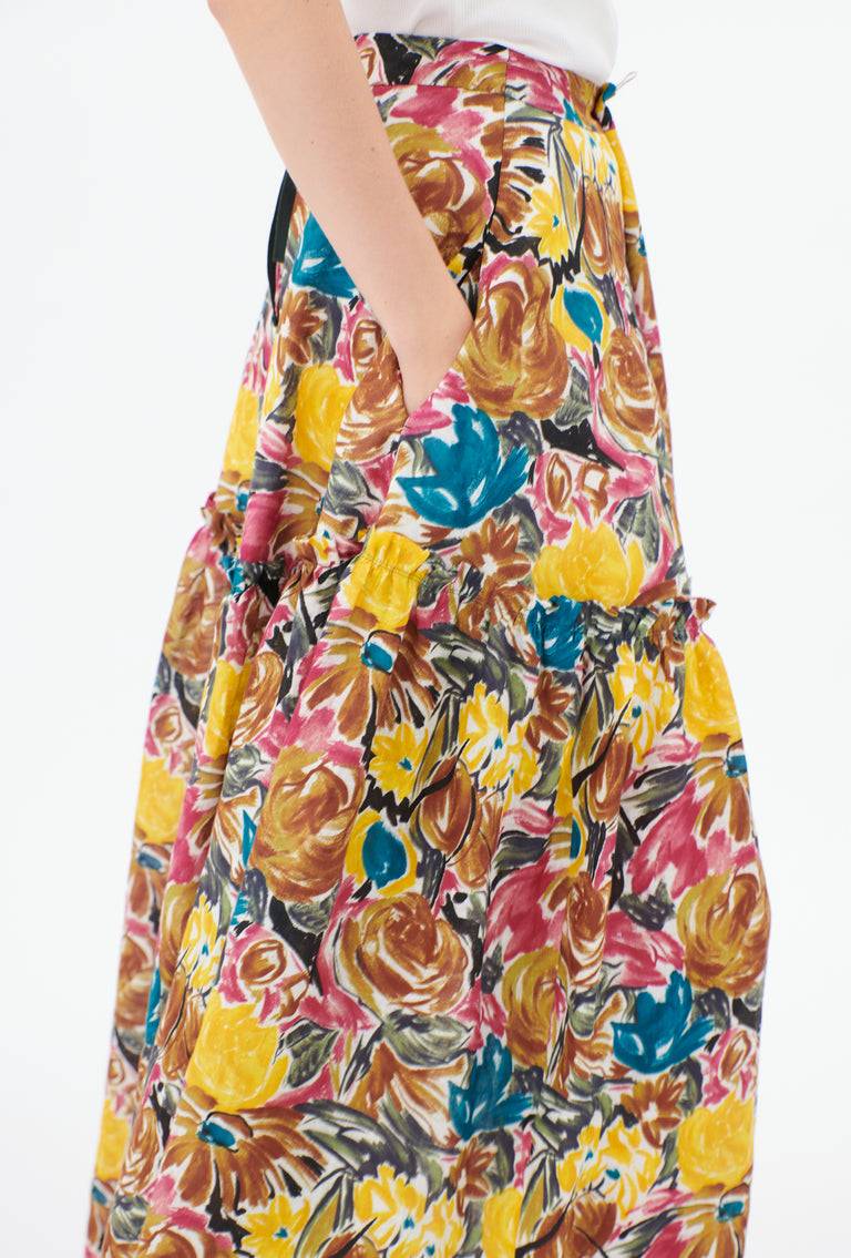 Odeeh Brush-Stroke Peonies Rock, Tobacco Super Sparpreis