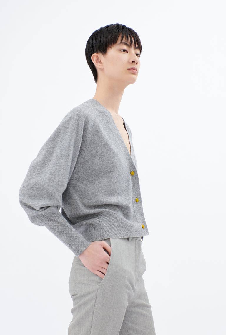 Odeeh Light Cashmere Knit Cardigan, Heather Grey Kostenlose Rückgabe