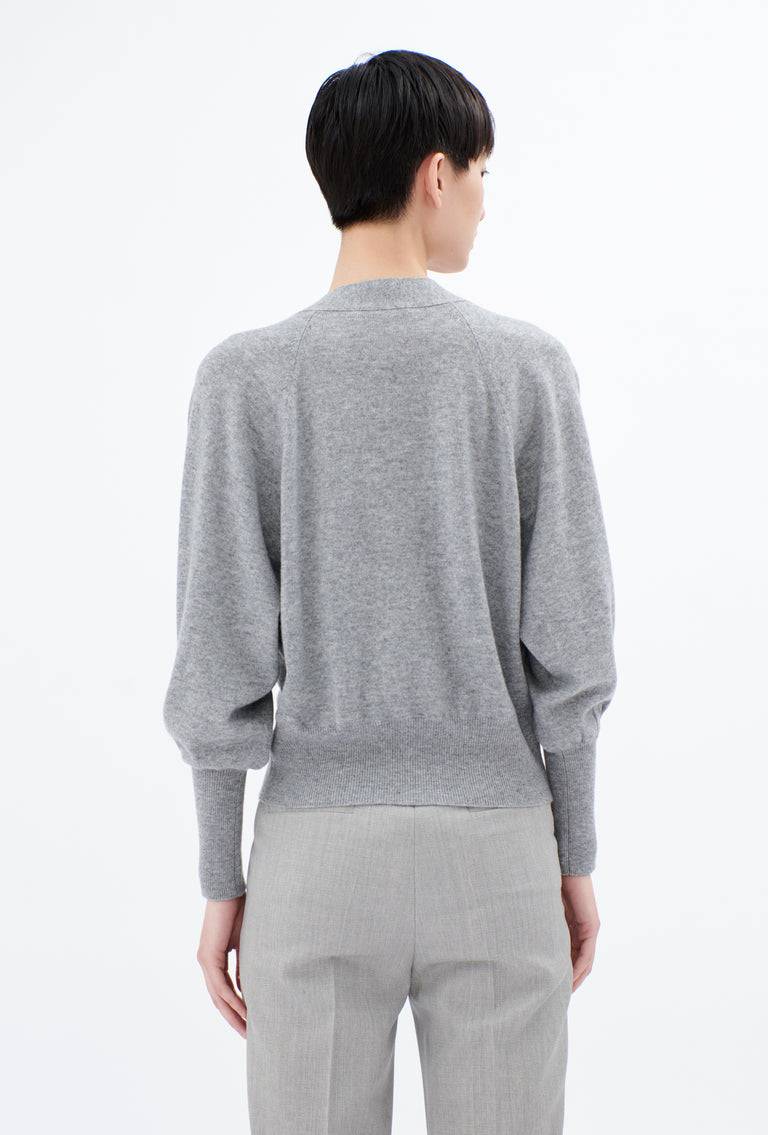 Odeeh Light Cashmere Knit Cardigan, Heather Grey Kostenlose Rückgabe