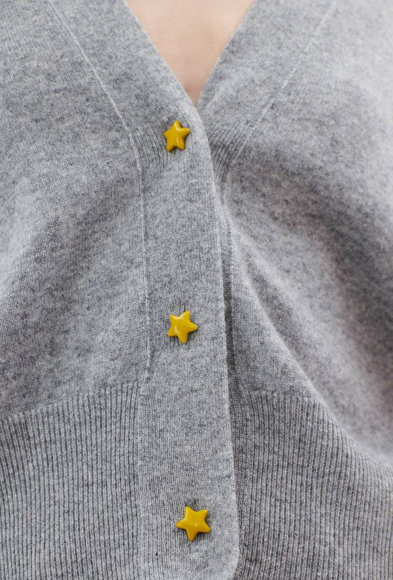 Odeeh Light Cashmere Knit Cardigan, Heather Grey Kostenlose Rückgabe