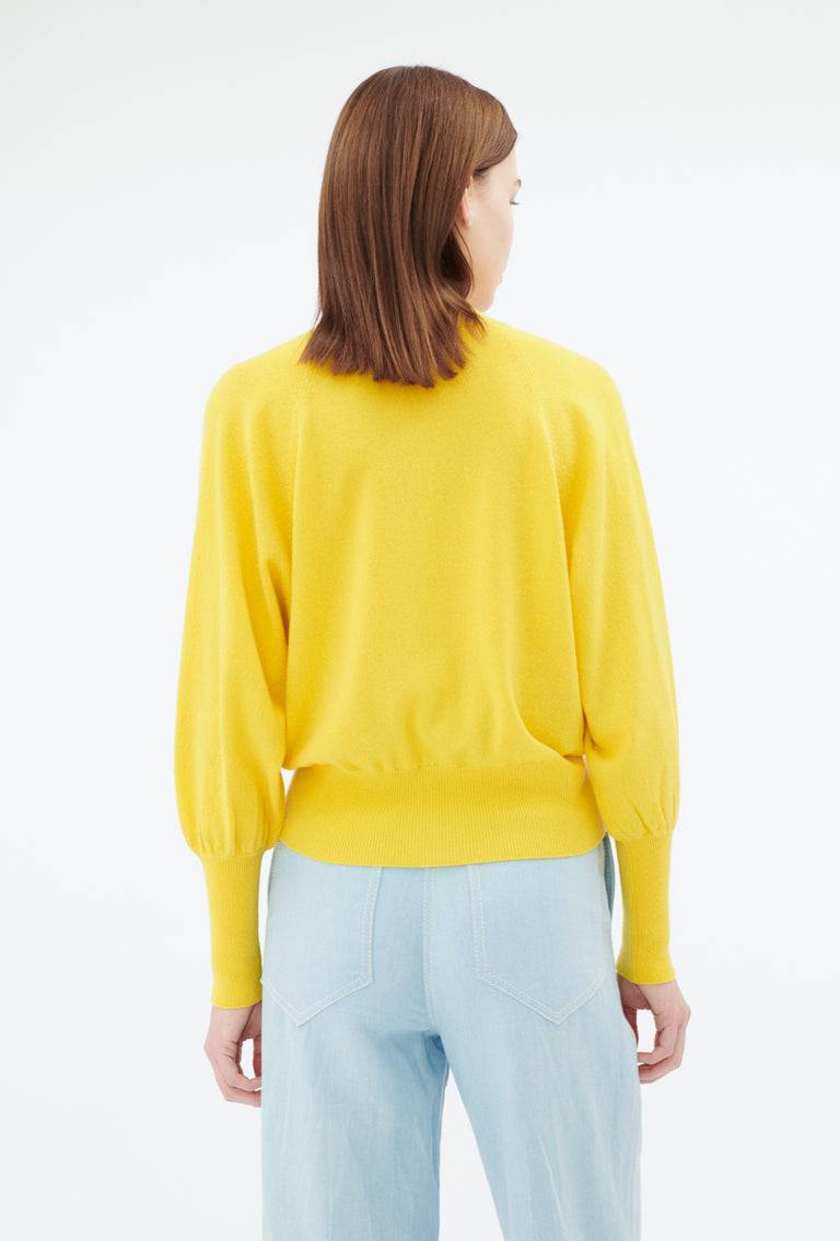 Odeeh Light Cashmere Cardigan, Canary Yellow Begrenzte Freigabe