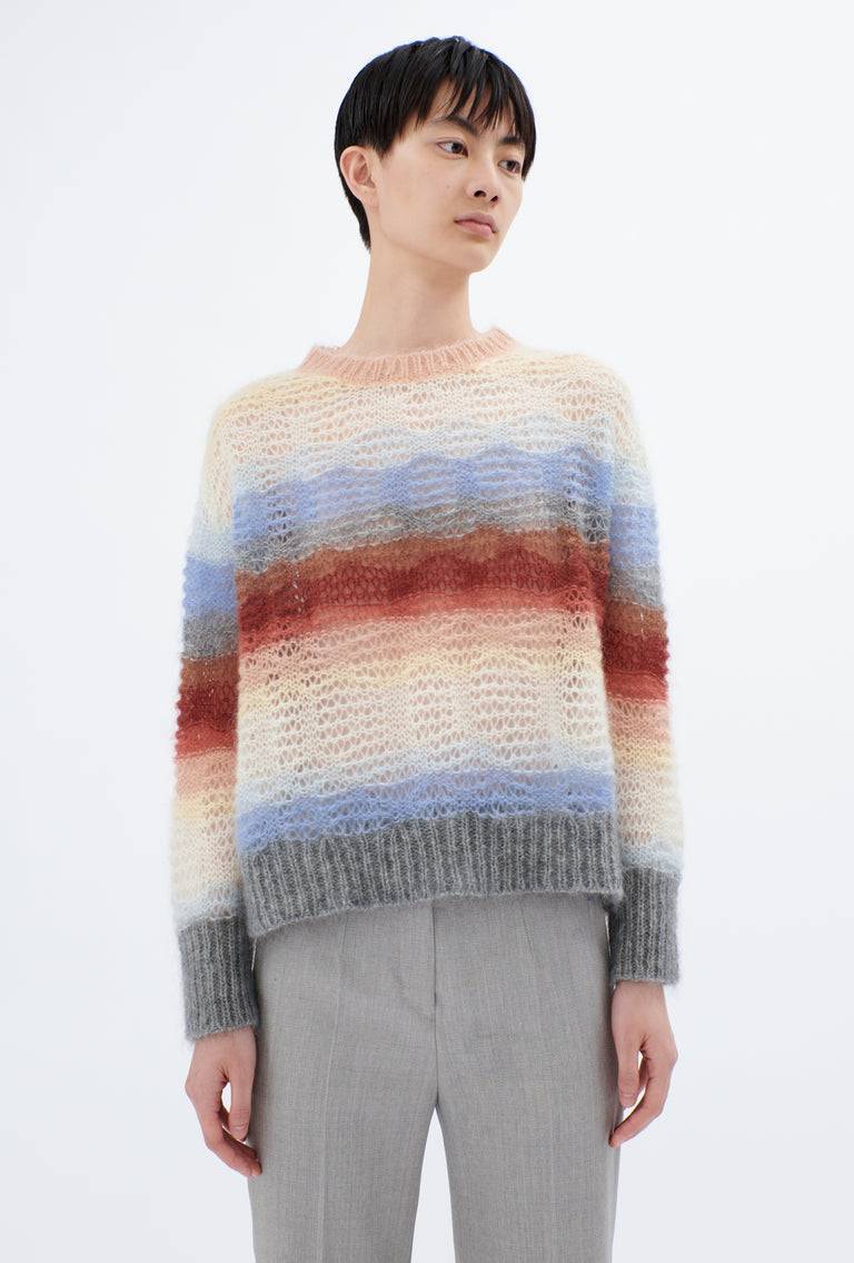 Odeeh Light Weight Mohair Mix Sunset Stripe Pullover, Multicolor JETZT KAUFEN