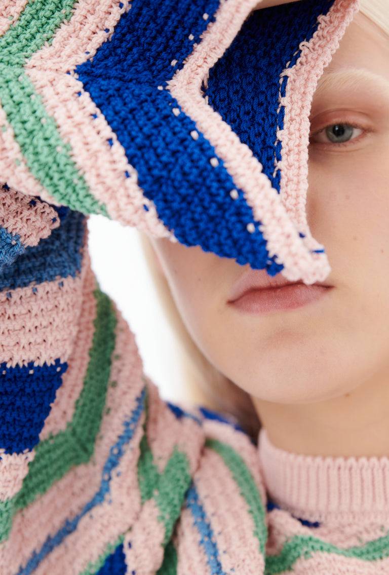 Odeeh Cablè Organic Cotton Pullover, Rosequartz Letzter Tag