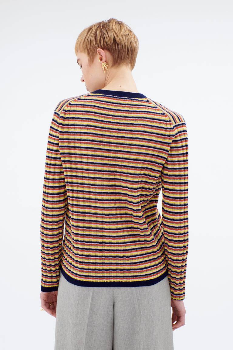 Odeeh Multicolor Stripe Cardigan, Ink Zeitbegrenzte Promotion