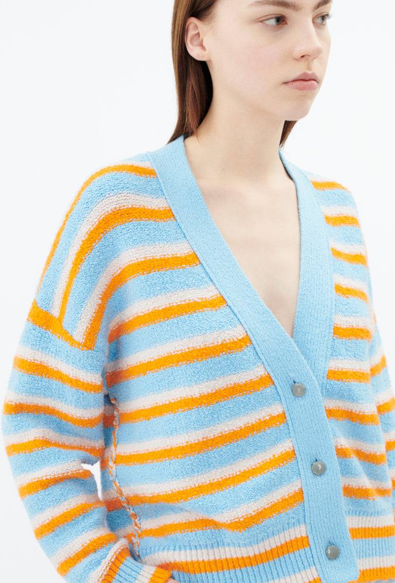 Odeeh Lido Stripe Cardigan, Himmelblau Bis zu 65% Rabatt