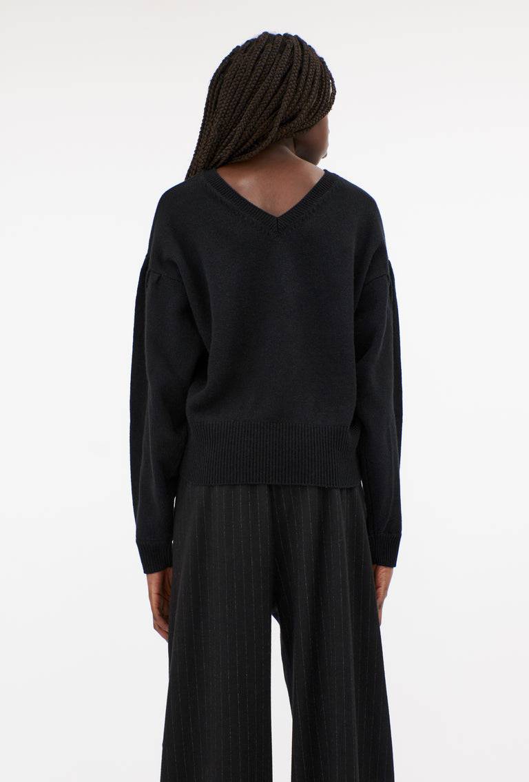 Odeeh Cash-Wool Mix Pullover, Jet Black Kostenloser Versand international