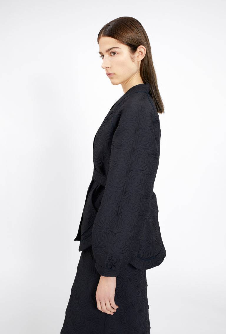 Odeeh Geometric Matelassé Padded Jacke, Midnight Begrenzt auf 3 Tage