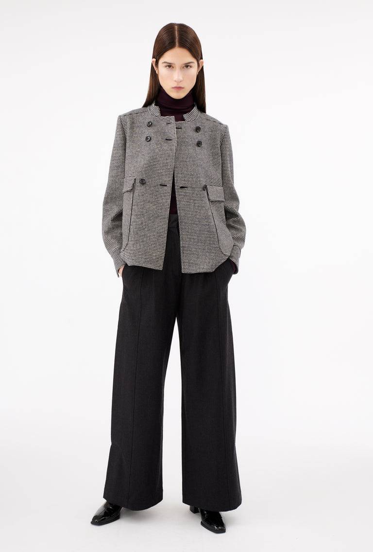 Odeeh Double Check "Made in Germany" Jacke, Black White Black Friday Preise