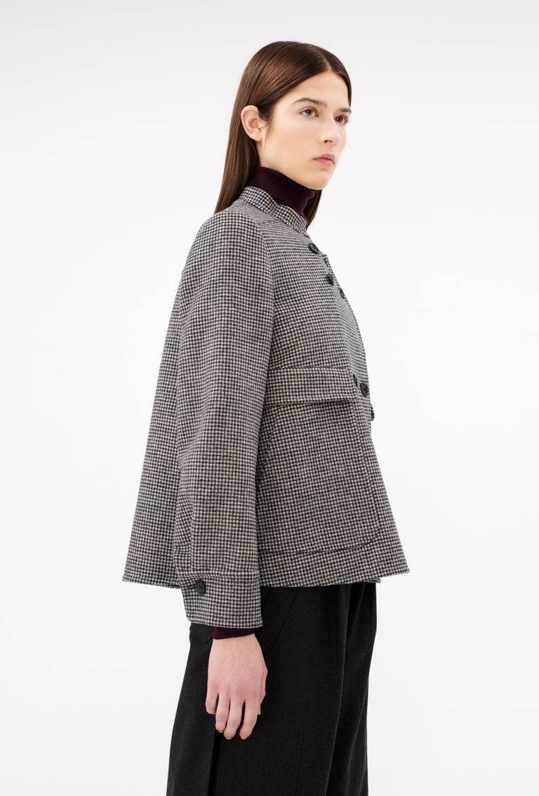 Odeeh Double Check "Made in Germany" Jacke, Black White Black Friday Preise