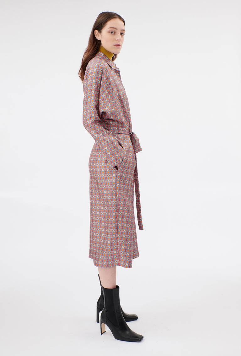 Odeeh Ovals & Squares Kleid, Stone 2025