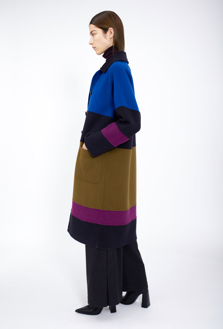 Odeeh Double Face Cashmere-Wool Mantel, Multicolor Angebote