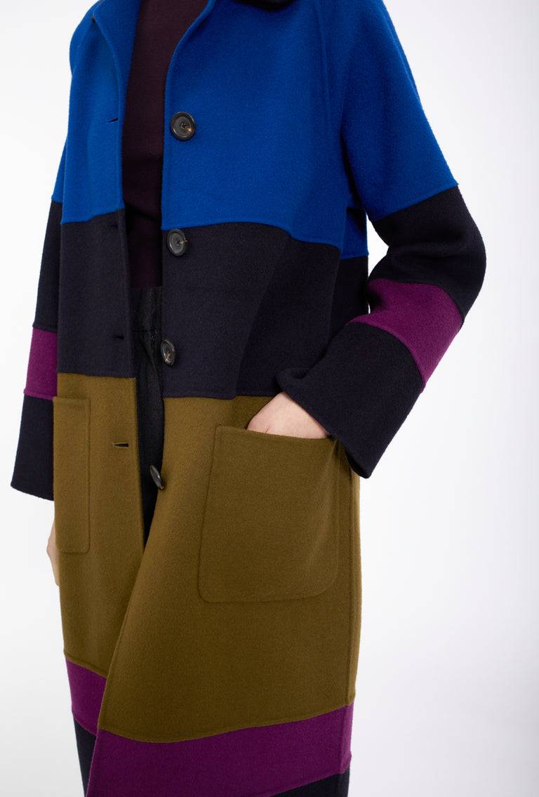 Odeeh Double Face Cashmere-Wool Mantel, Multicolor Angebote