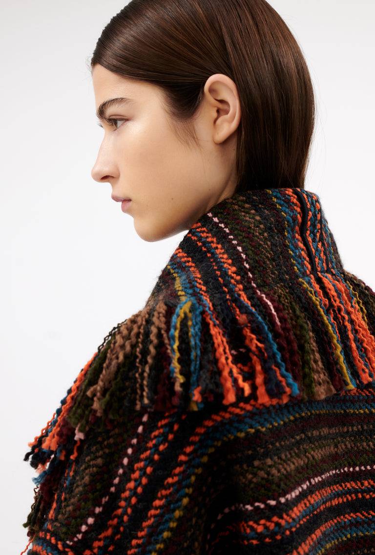 Odeeh Multicolor Stripe Jacke, Charcoal Günstiger Verkauf