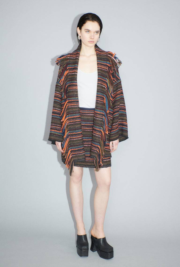 Odeeh Multicolor Stripe Jacke, Charcoal Kostenloser Versand