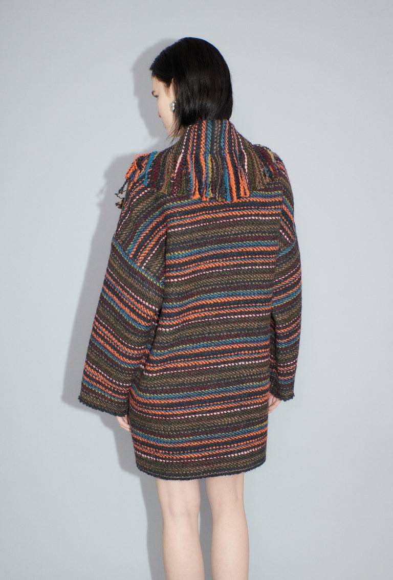 Odeeh Multicolor Stripe Jacke, Charcoal Kostenloser Versand