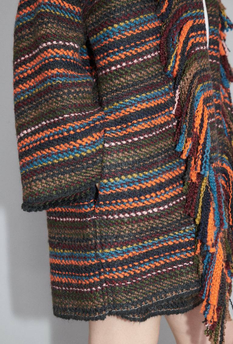 Odeeh Multicolor Stripe Jacke, Charcoal Kostenloser Versand