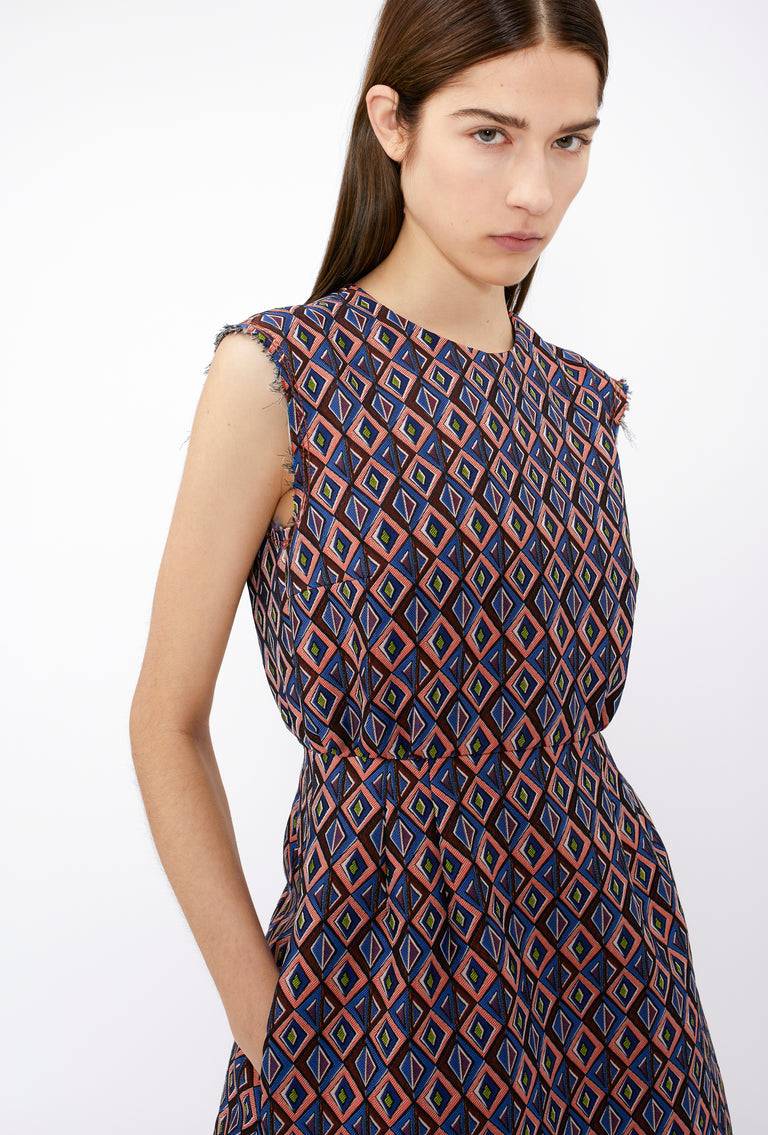 Odeeh Ethno Rhombs Kleid, Sapphire Online Outlet