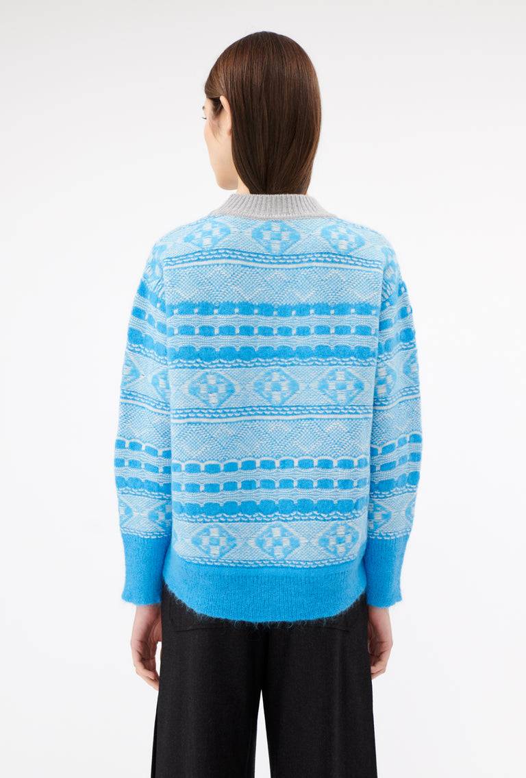 Odeeh Graphic Norwegian Pullover, Himmelblau Bestseller