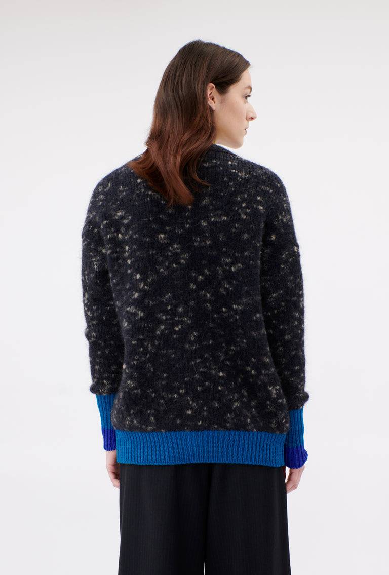 Odeeh Color Block Patch Cardigan, Granite Kauf eins, bekomm eins gratis