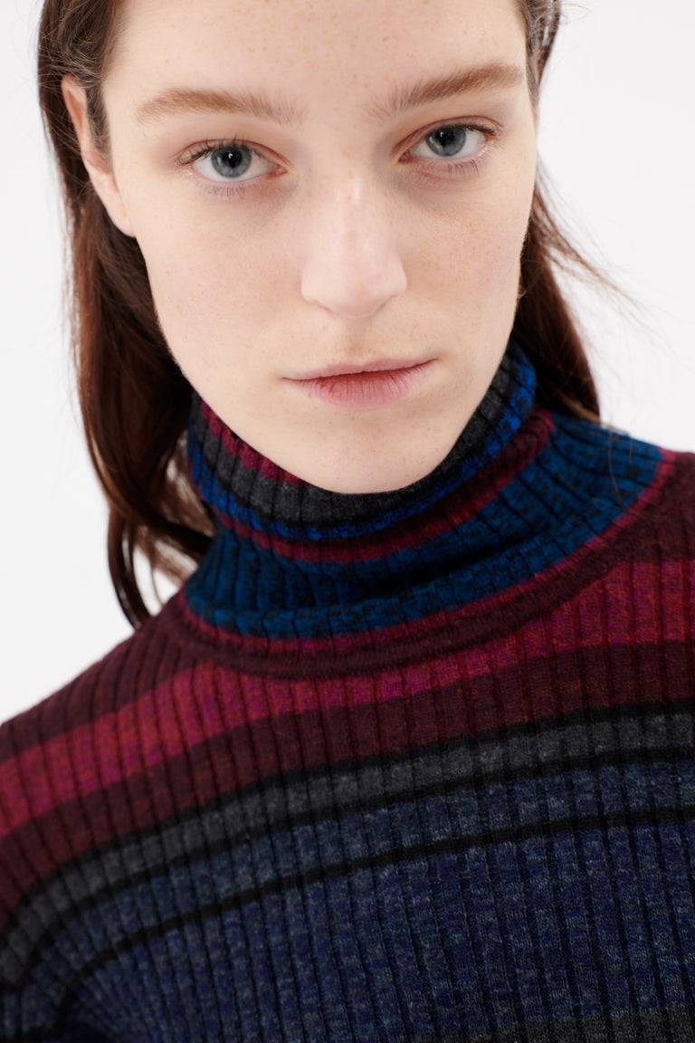 Odeeh Placed Stripe Wool Pullover, Vermillion Tägliche Deals