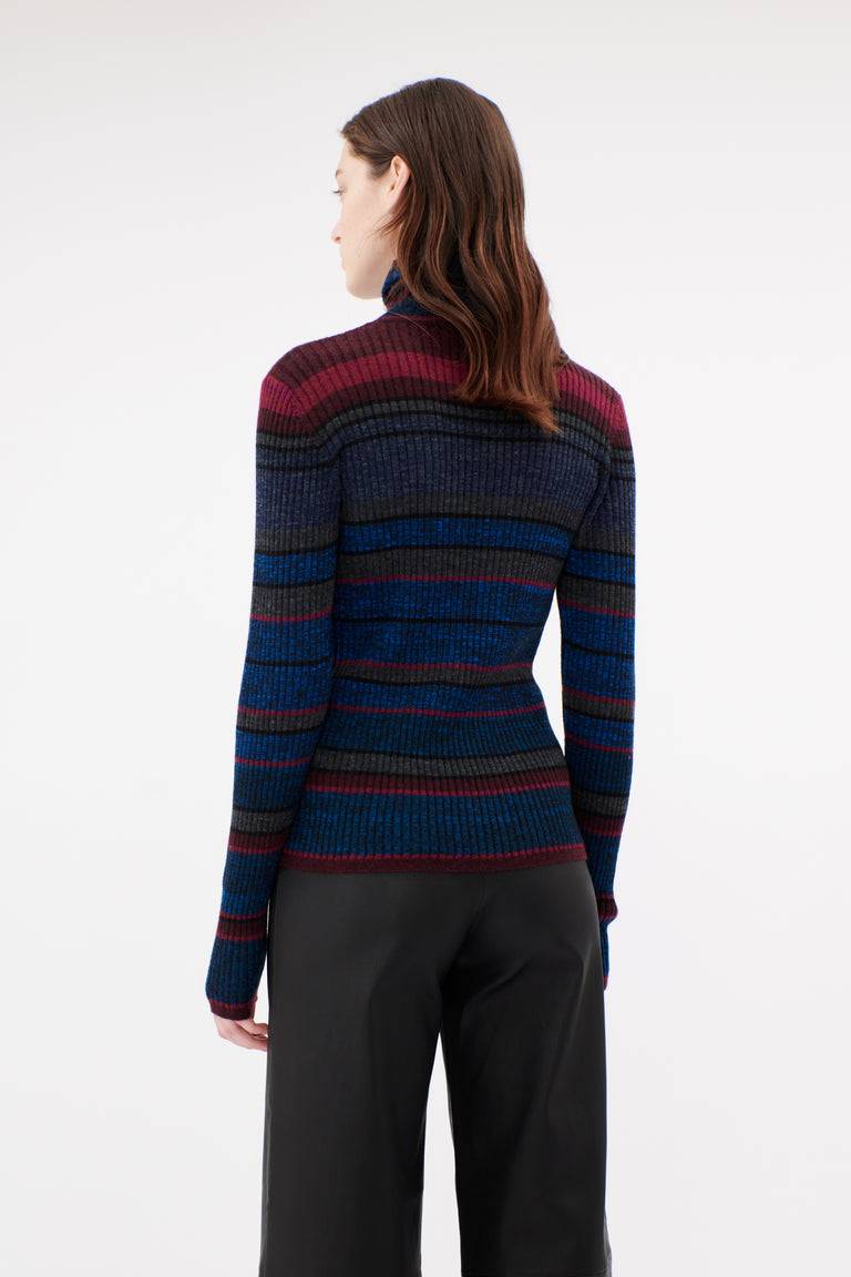 Odeeh Placed Stripe Wool Pullover, Vermillion Tägliche Deals