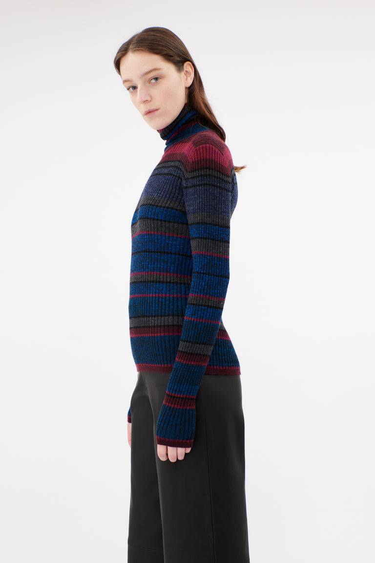 Odeeh Placed Stripe Wool Pullover, Vermillion Tägliche Deals