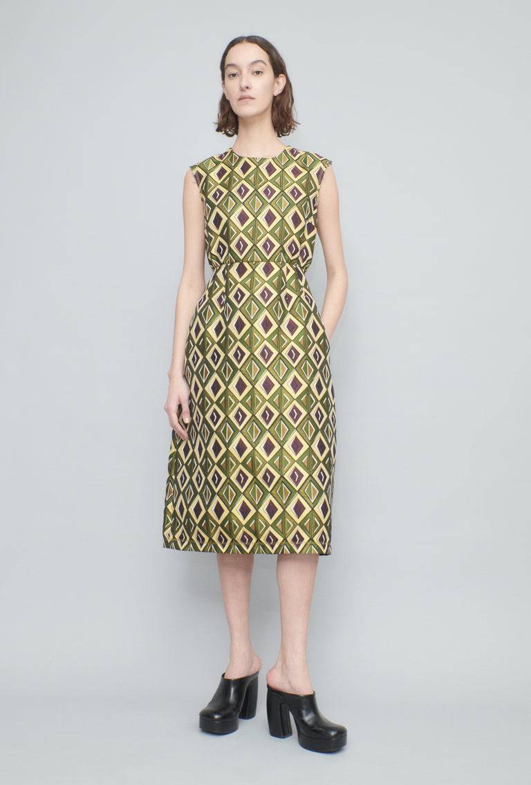 Odeeh Ethno Rhombs Kleid, Moss