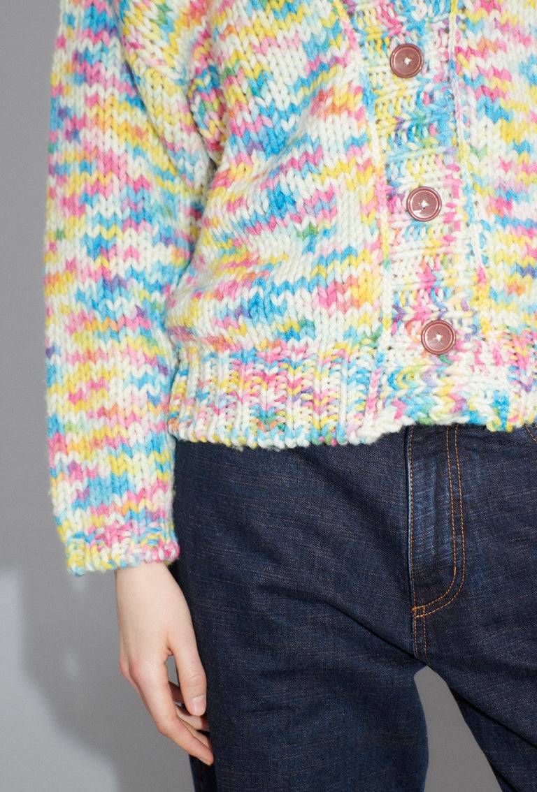 Odeeh Multicolour Printed Wool Cardigan, Candy Bis zu 65% Rabatt