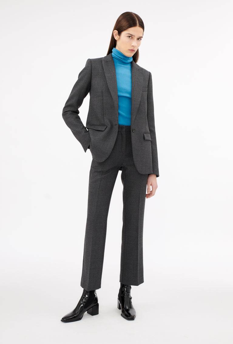 Odeeh Savile Row Wool Pique Blazer, Charcoal Nur für heute