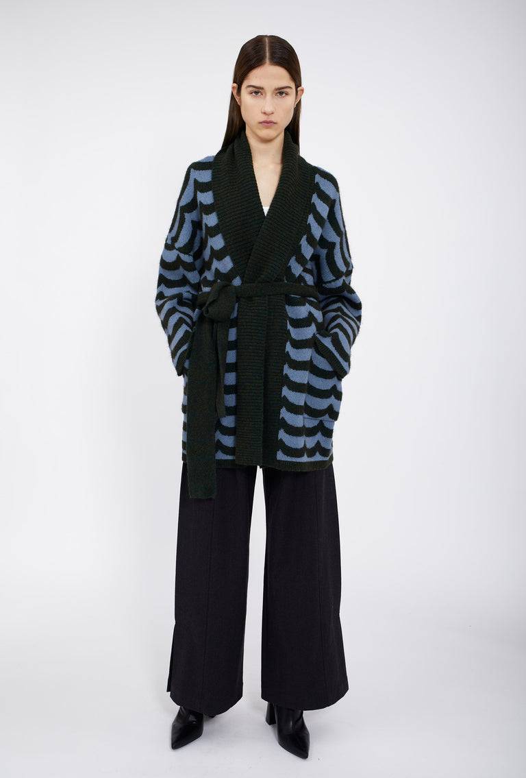 Odeeh Waves Cardigan, Mermaid Green Kostenloser Versand international