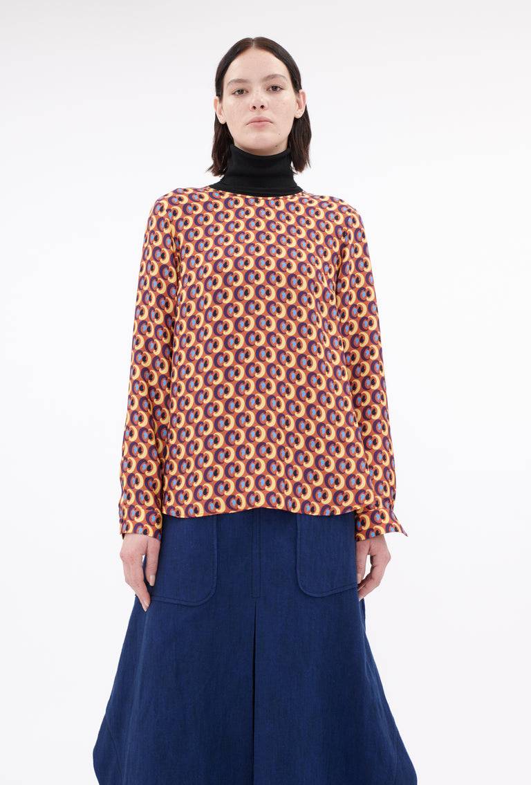 Odeeh Arabesques Bluse, Brick red Black Friday Preise