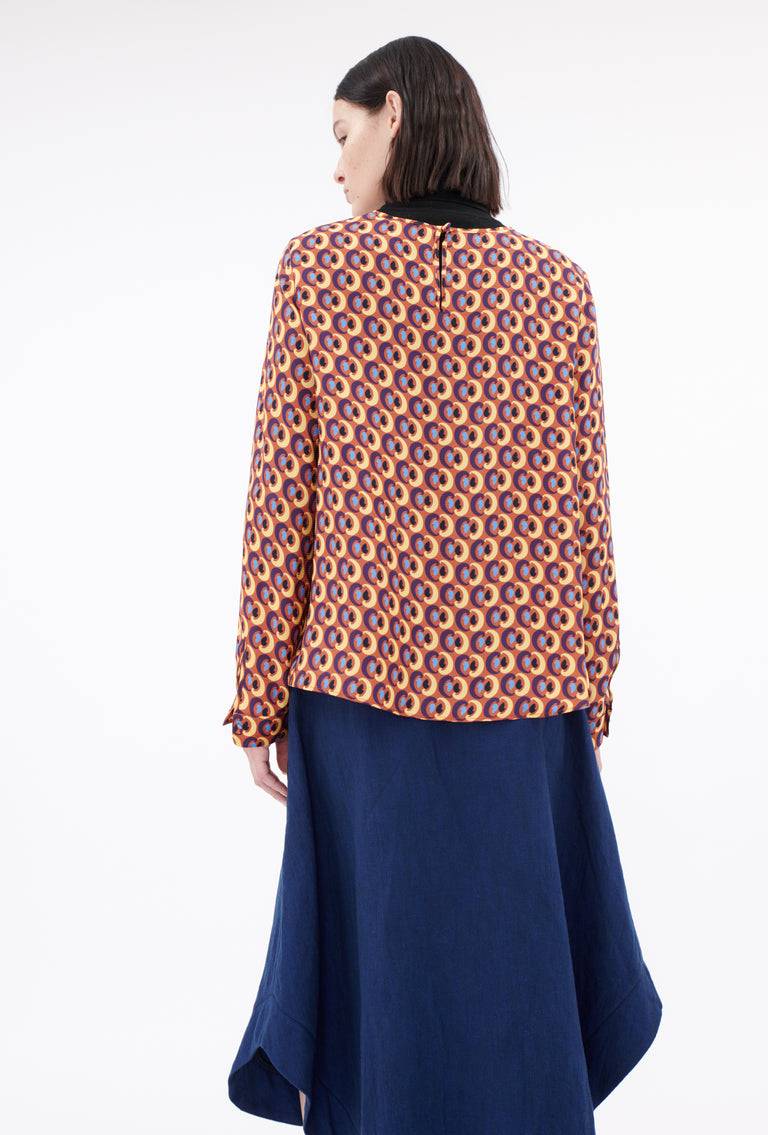 Odeeh Arabesques Bluse, Brick red Black Friday Preise