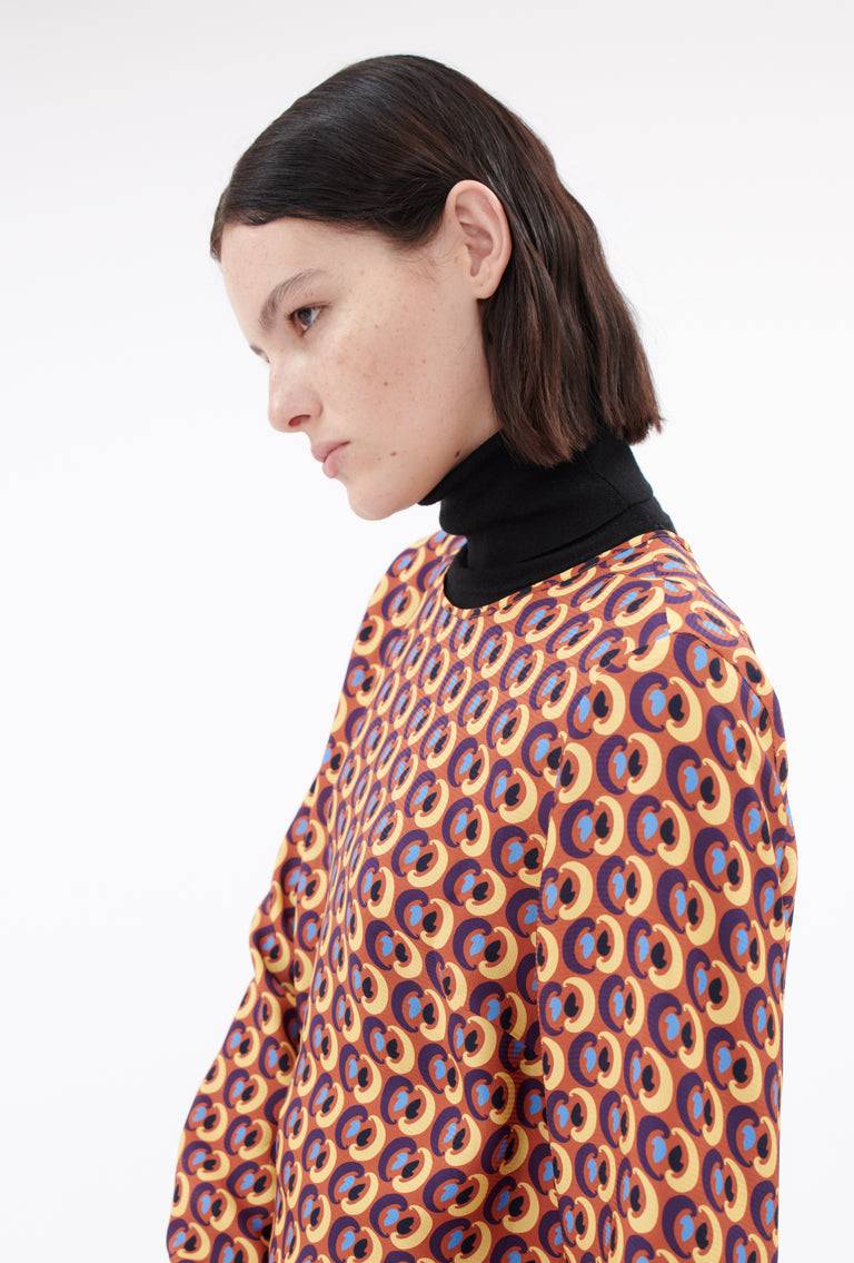 Odeeh Arabesques Bluse, Brick red Black Friday Preise