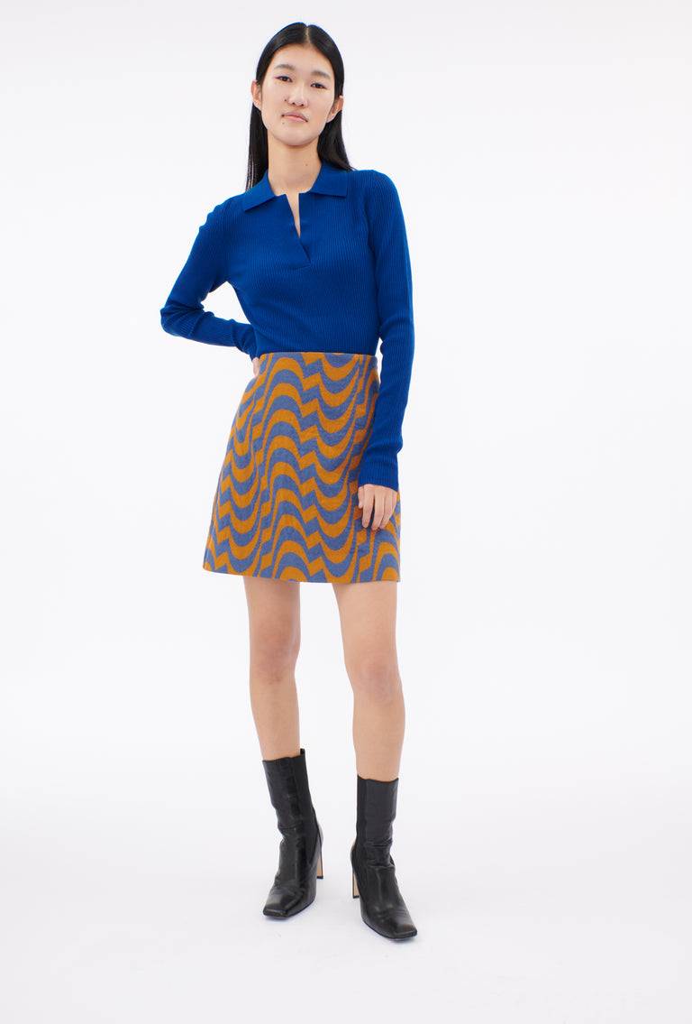 Odeeh Abstract Waves Rock, Dark Cobalt Im Verkauf