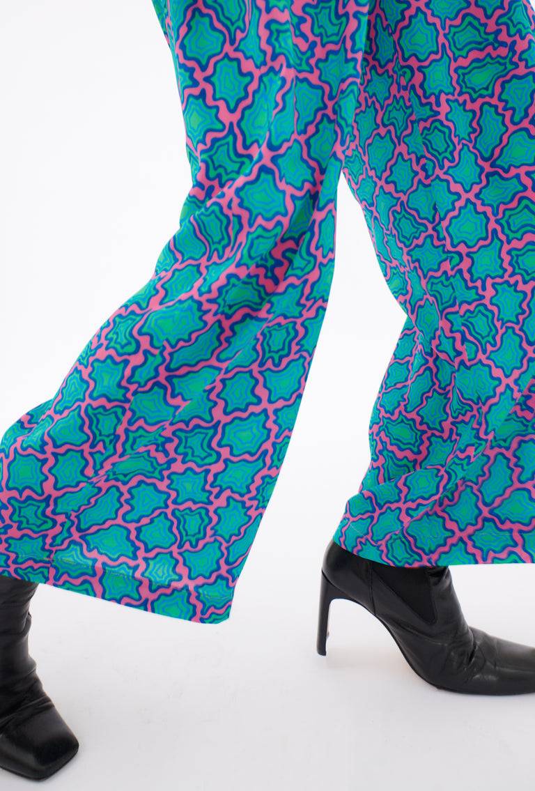 Odeeh Memphis Achats Crepe de Chine Hose, Carribean Green Schlussverkauf