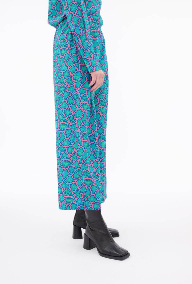 Odeeh Memphis Achats Crepe de Chine Hose, Carribean Green Schlussverkauf