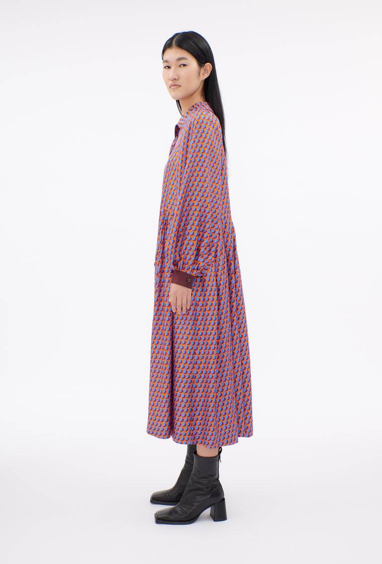 Odeeh Baisers Silk Twill Kleid, Cobalt Meist gekauft