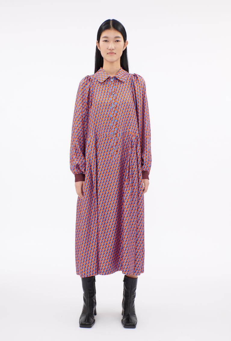 Odeeh Baisers Silk Twill Kleid, Cobalt Meist gekauft