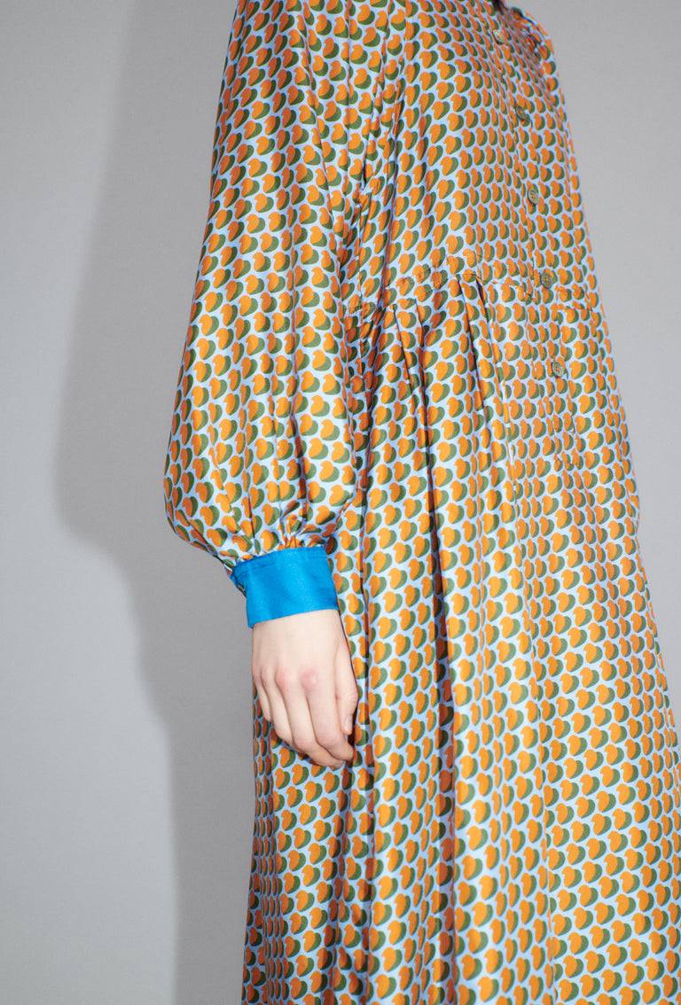 Odeeh Baisers Silk Twill Kleid, Saffran Kostenloser Versand