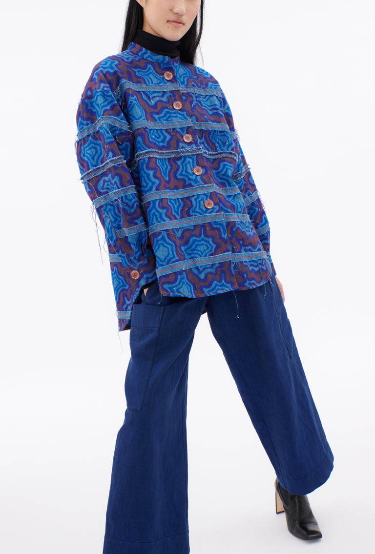 Odeeh Achats, Big Bluse, Light Indigo Versandkostenfrei