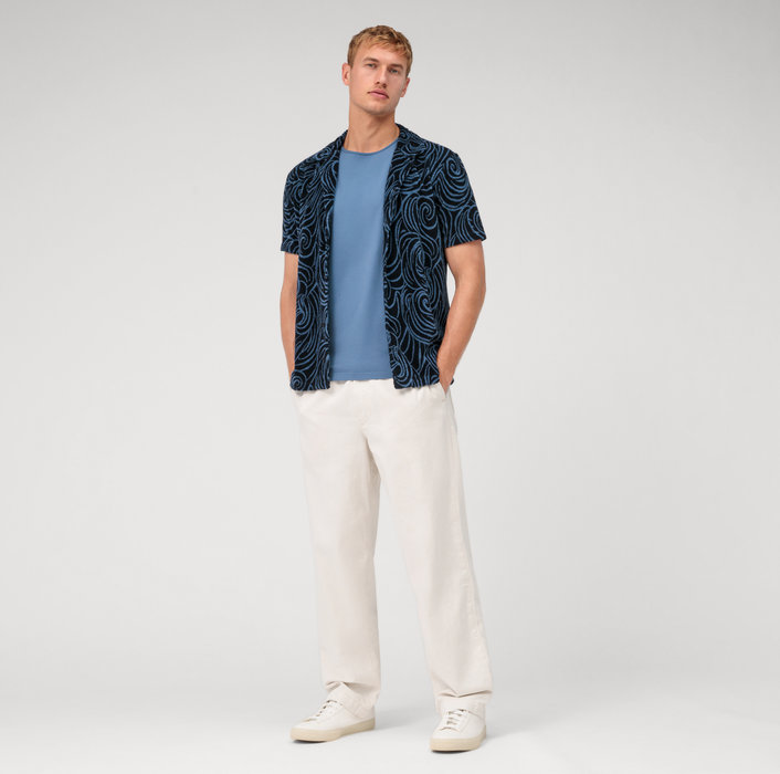 Oblymp Casual WirkT-Shirt, Rauchblau Große Rabatte