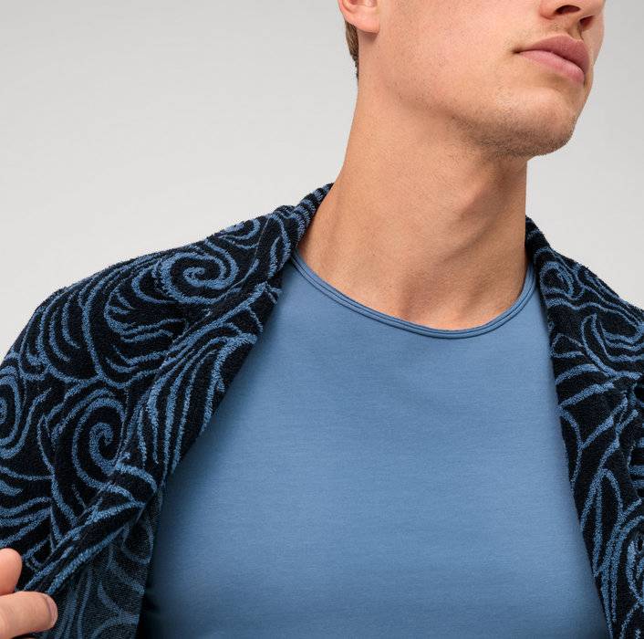 Oblymp Casual WirkT-Shirt, Rauchblau Große Rabatte