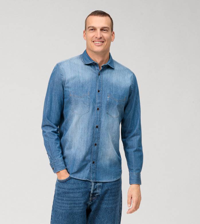 Oblymp CasualFreizeithemd, regular fit, Kent, Blau