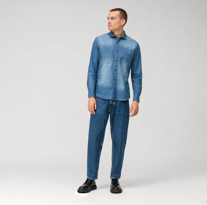 Oblymp CasualFreizeithemd, regular fit, Kent, Blau Tägliche Deals
