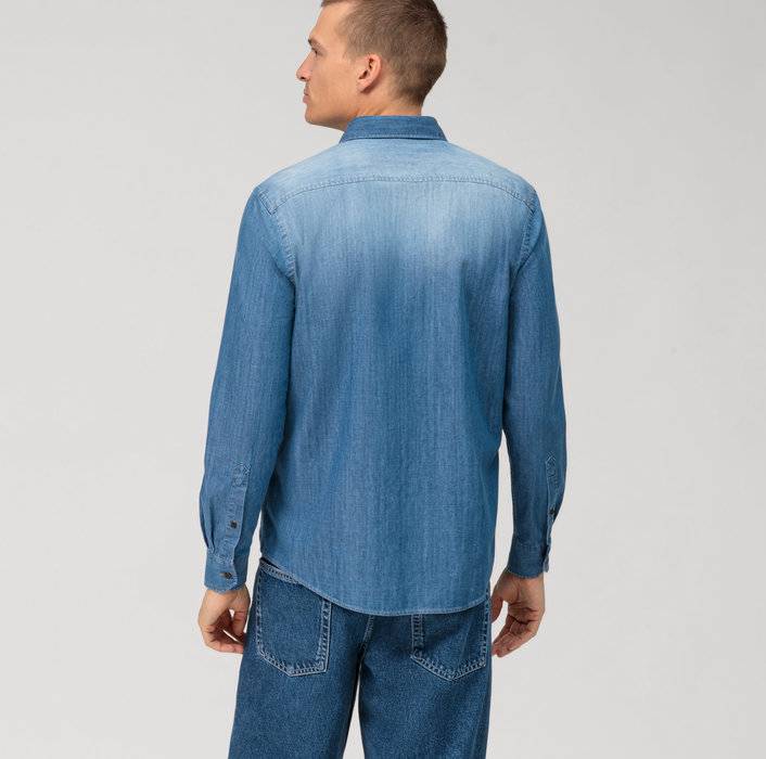 Oblymp CasualFreizeithemd, regular fit, Kent, Blau Tägliche Deals