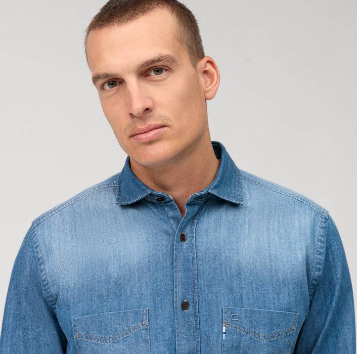 Oblymp CasualFreizeithemd, regular fit, Kent, Blau Tägliche Deals